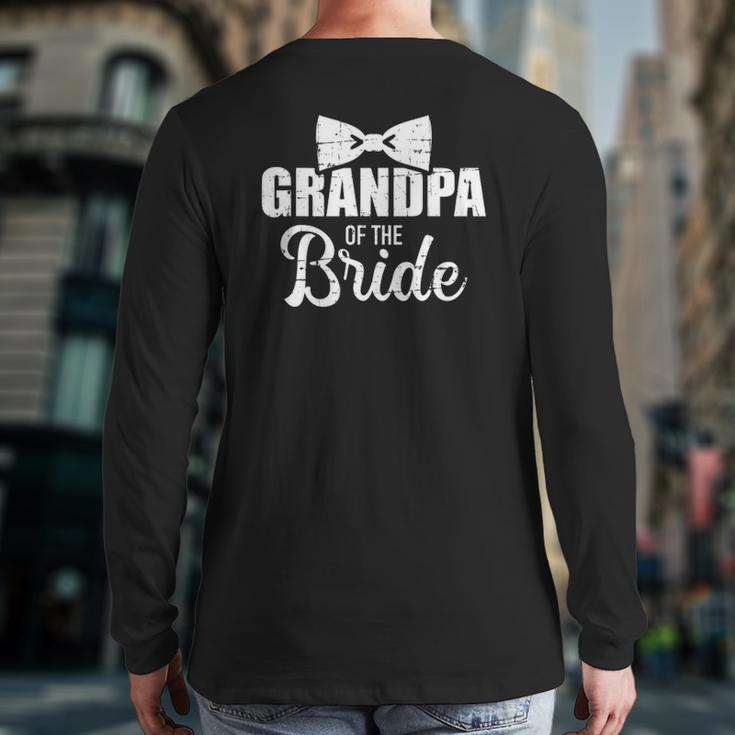 Mens Grandpa Of The Bride Wedding Back Print Long Sleeve T-shirt