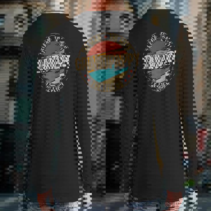 Mens Grandpappy S From Grandchildren Grandpappy Myth Legend Back Print Long Sleeve T-shirt