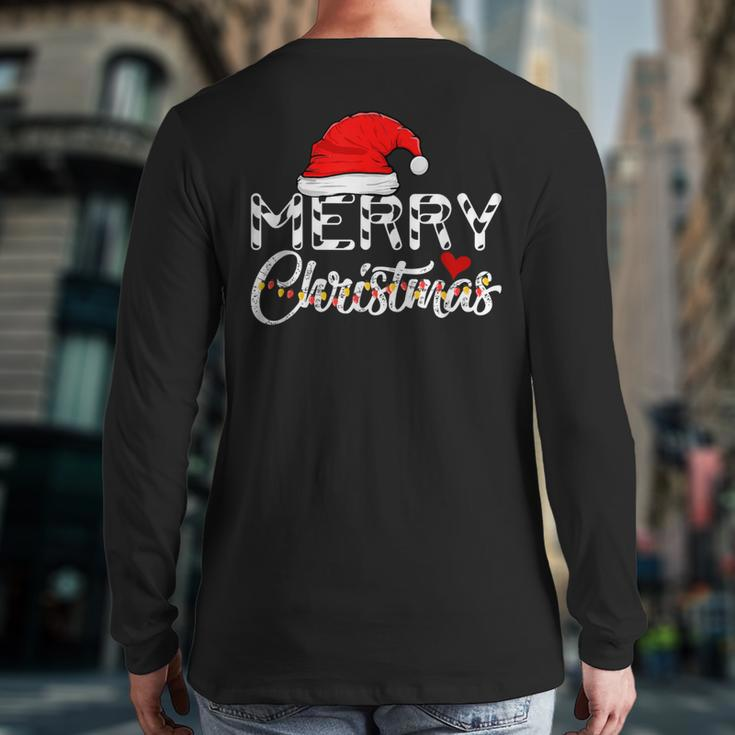 Merry Christmas Christmas Santa Claus Family Christmas Back Print Long Sleeve T-shirt