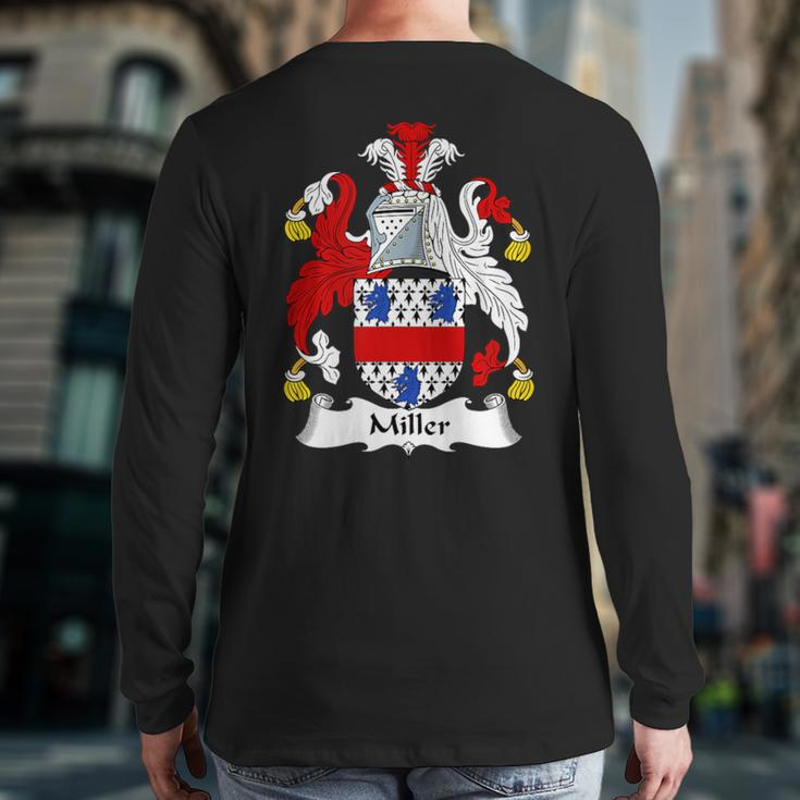 Miller Coat Of Arms Family Crest Back Print Long Sleeve T-shirt