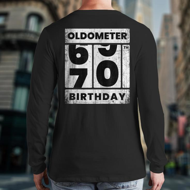 Oldometer Odometer Seventy Th Birthday 70 Yrs Back Print Long Sleeve T-shirt