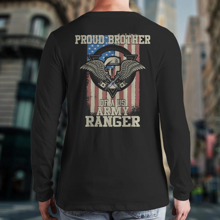 Proud Brother Of Us Army Ranger Back Print Long Sleeve T-shirt