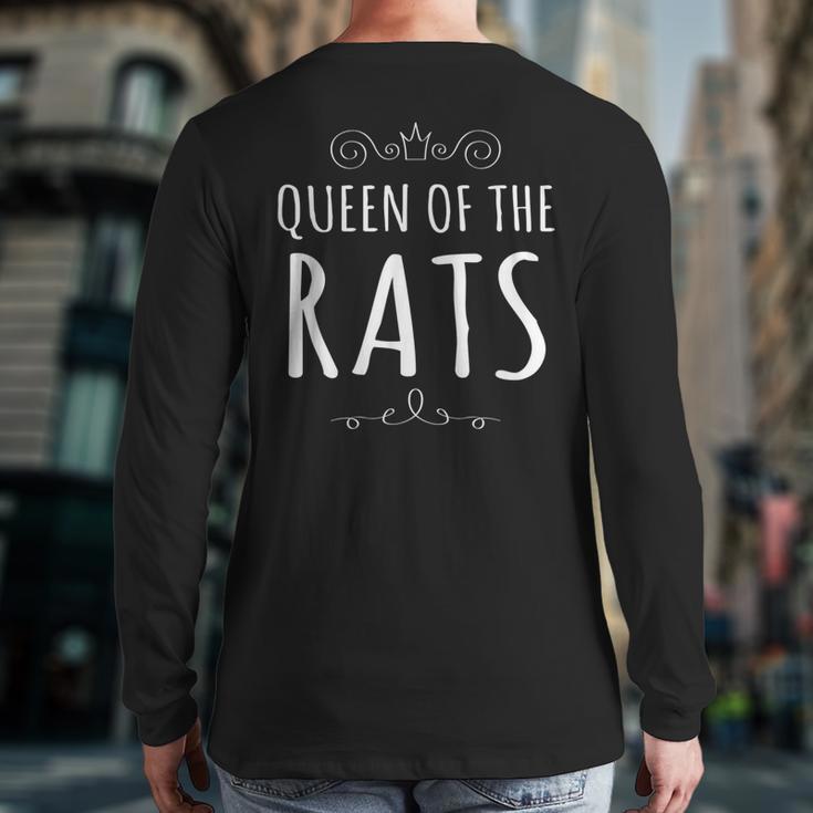 Queen Of The Rats Rat Lover Back Print Long Sleeve T-shirt