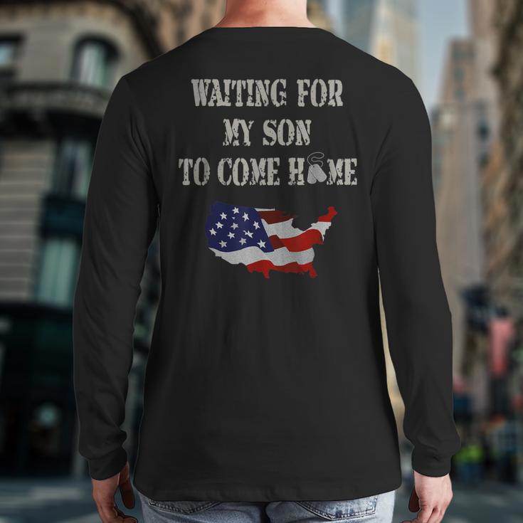 Red Friday Military Son Home From Deployment Back Print Long Sleeve T-shirt