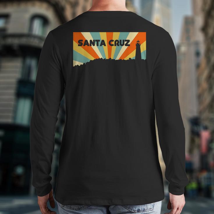 Santa Cruz Beach Skyline 70S Retro Souvenir Back Print Long Sleeve T-shirt