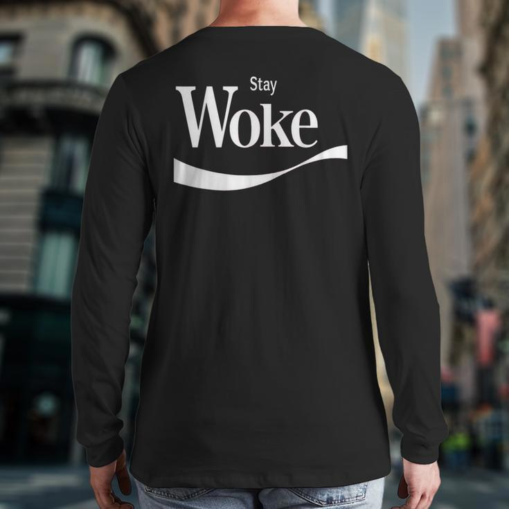 Stay Woke Cola Back Print Long Sleeve T-shirt