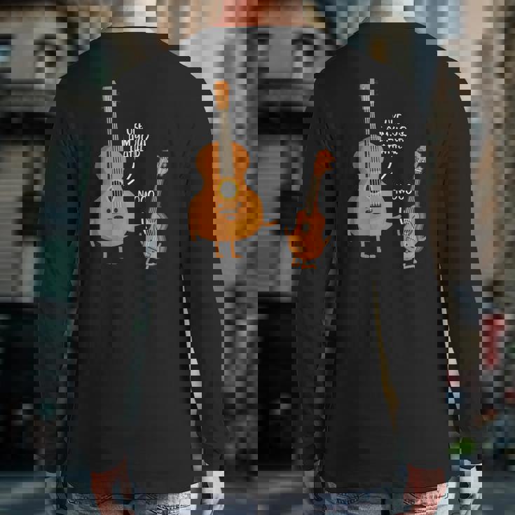 Uke I Am Your Father Dad-Dy Papa Father's Day Idea Back Print Long Sleeve T-shirt