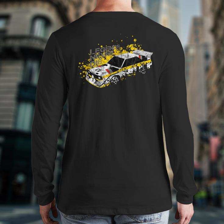 Vintage German Group B Rally Car Racing Motorsport Livery Back Print Long Sleeve T-shirt