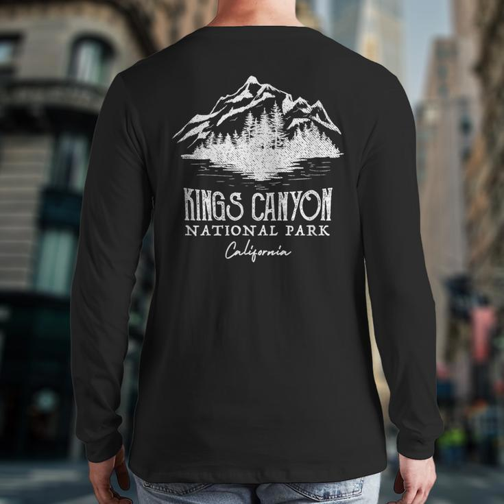 Vintage Kings Canyon National Park California Back Print Long Sleeve T-shirt