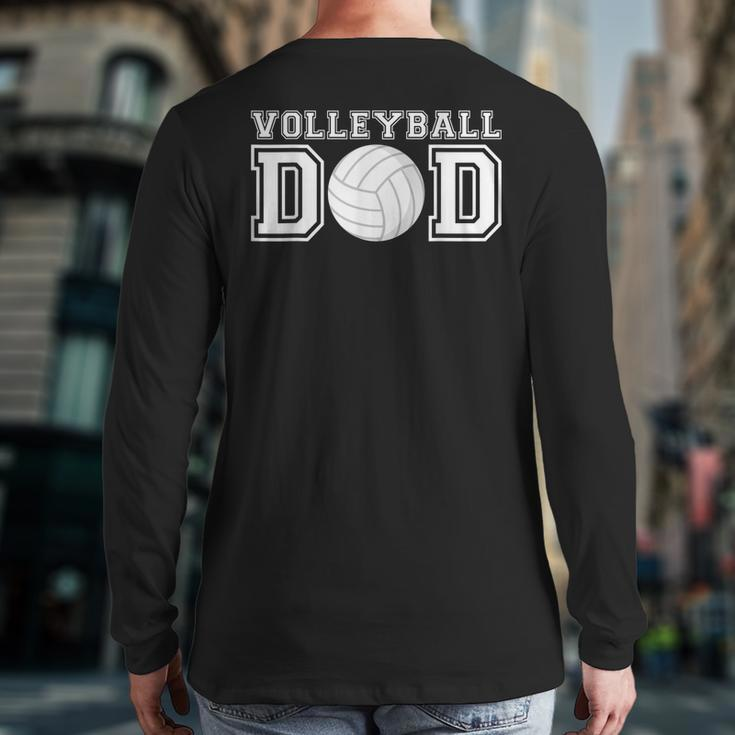 Volleyball Dad Volleyball For Father Volleyball Back Print Long Sleeve T-shirt