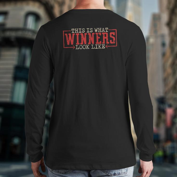 This Is What Winners Look Like Workout And Gym Back Print Long Sleeve T-shirt