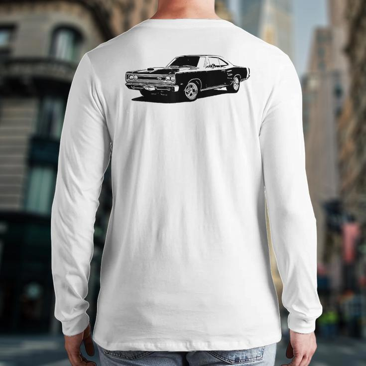 1969 Muscle Car Back Print Long Sleeve T-shirt
