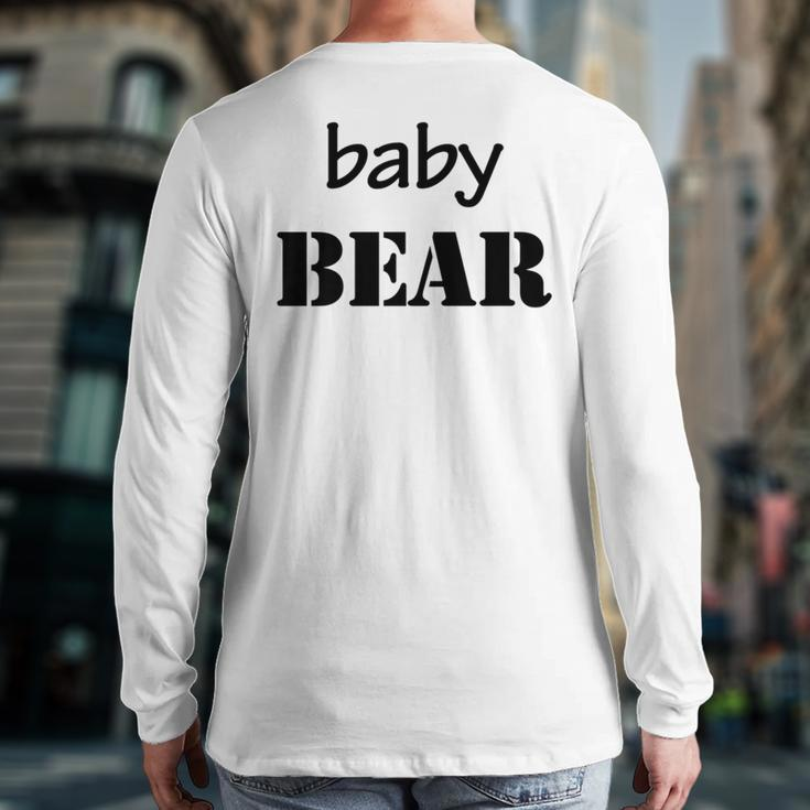 Baby Papa Bear Duo Father SonBack Print Long Sleeve T-shirt