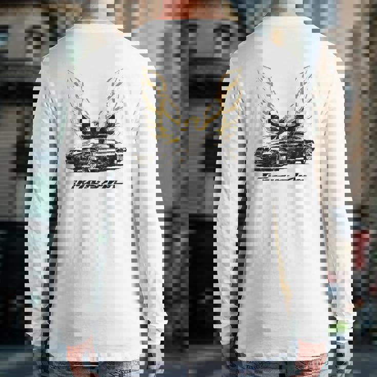 Classic Old School Muscle Car Classic Vintage American Car Back Print Long Sleeve T-shirt