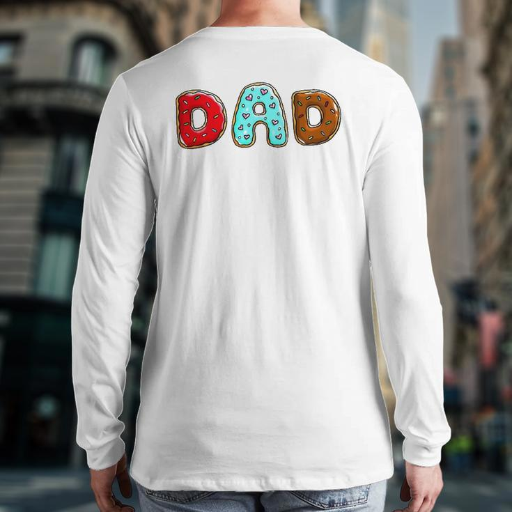 Dad Donuts Doughnut Day 2022 Back Print Long Sleeve T-shirt