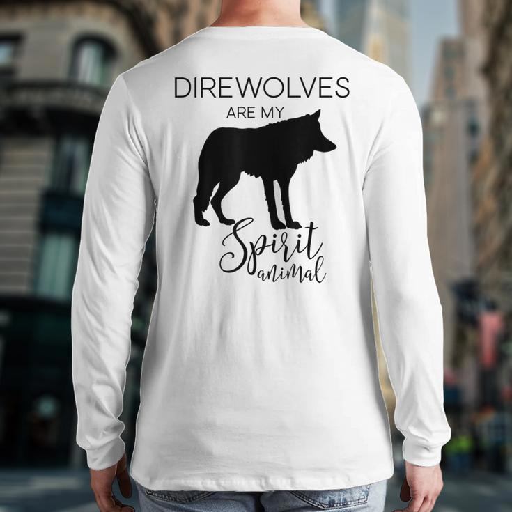 Dire Wolf Spirit Animal J000392 Back Print Long Sleeve T-shirt