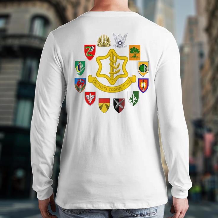 Idf Israel Defence Forces Israeli Army Israel Military Units Back Print Long Sleeve T-shirt