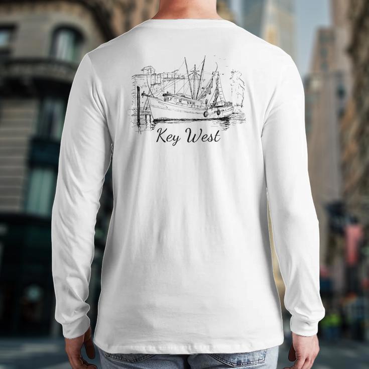 Key West Florida Vintage Vacation Back Print Long Sleeve T-shirt