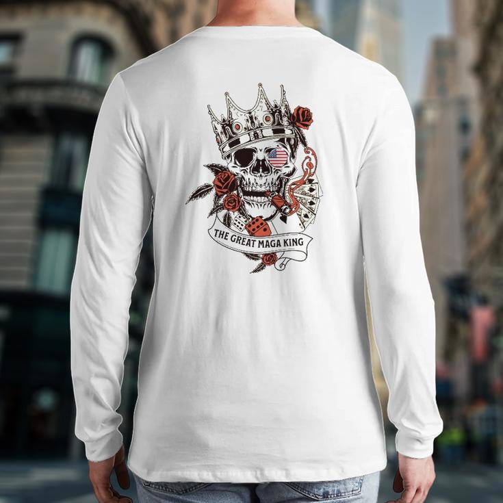 Skull The Great Maga King Back Print Long Sleeve T-shirt