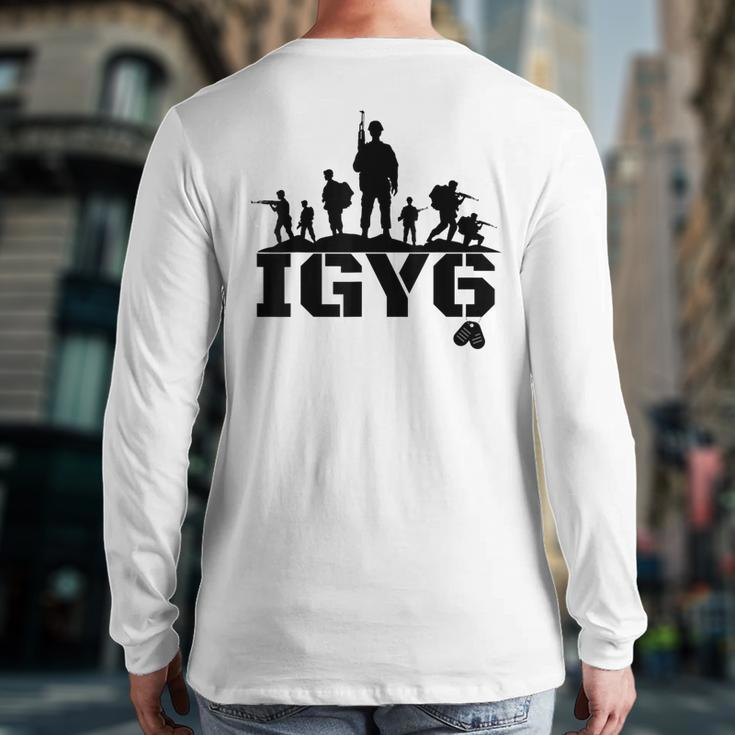 Veteran Igy6 War Vet Soldiers Back Print Long Sleeve T-shirt