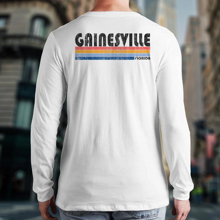 Vintage 1980S Style Gainesville Fl Back Print Long Sleeve T-shirt