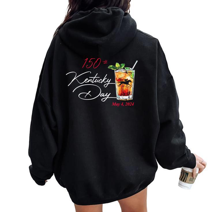 150Th Derby Day Horse Racing Women Oversized Hoodie Back Print