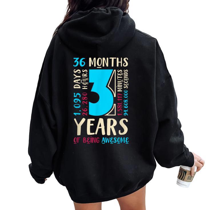 3Rd Birthday Son Daughter 3 Year Old Boys Girls Women Oversized Hoodie Back Print