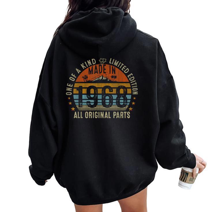 56Th Birthday Vintage 1968 Original Parts Women Oversized Hoodie Back Print