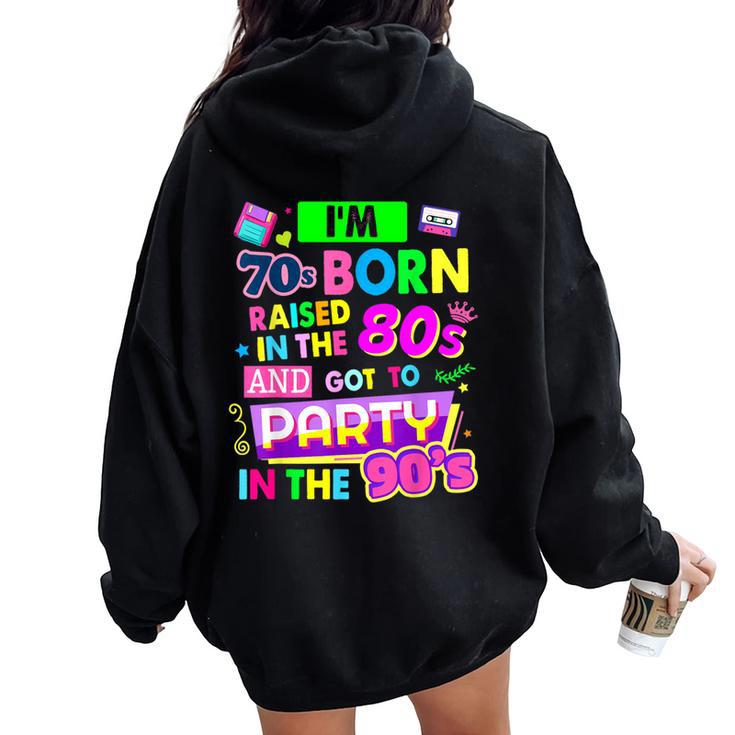 90S Rave Ideas For & Party Outfit 90S Festival Costume Women Oversized Hoodie Back Print