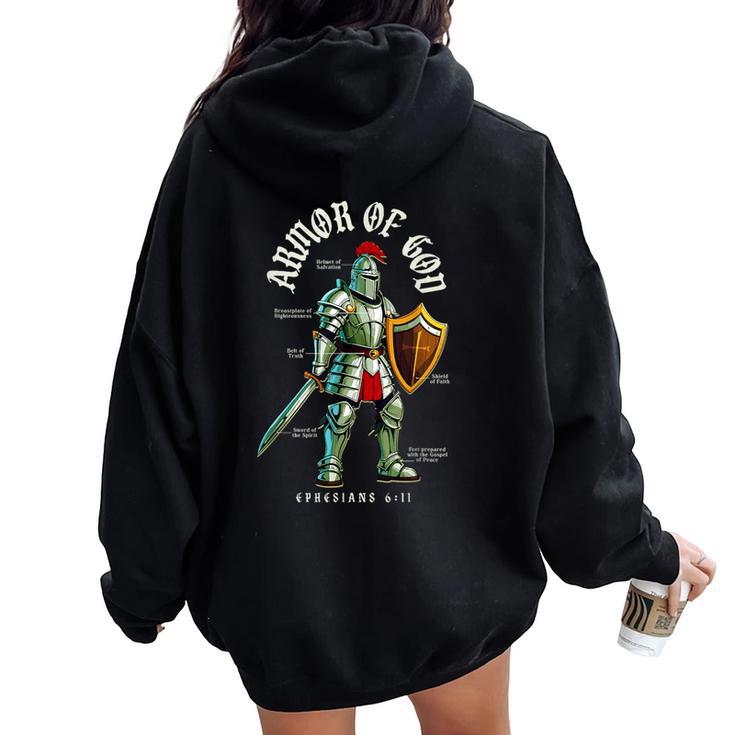 Armor Of God Christian Bible Verses Women Oversized Hoodie Back Print