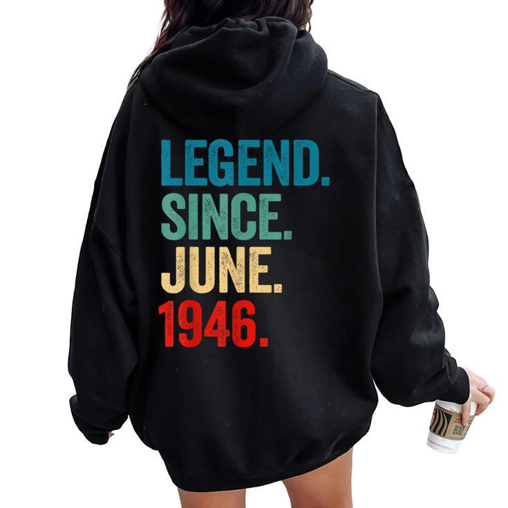 Awesome Since June 1946 Vintage 78Th Birthday Women Women Oversized Hoodie Back Print