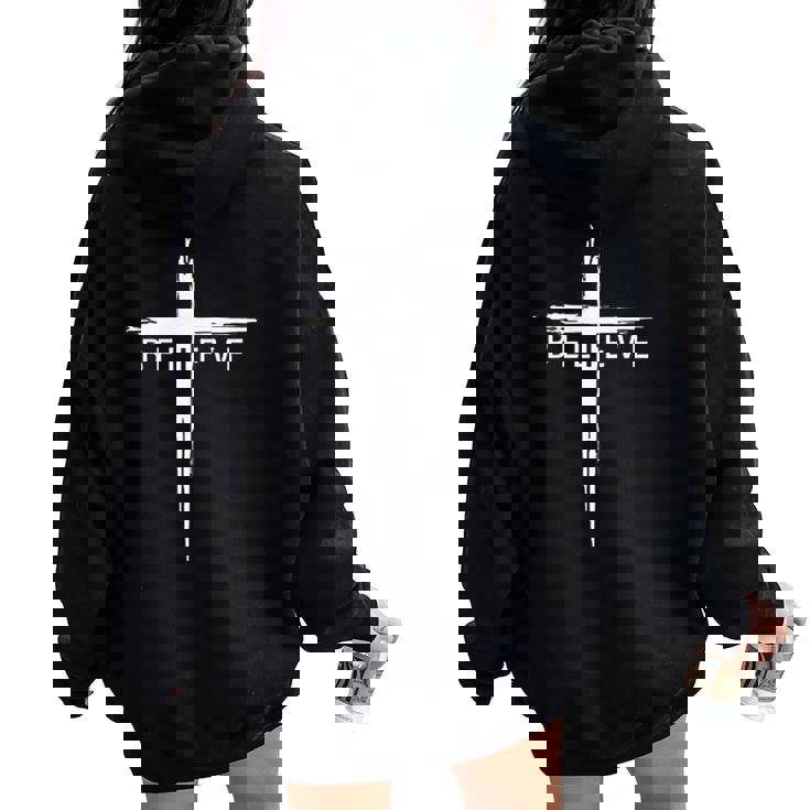 Believe Hoodie Christian Cross Jesus Christ Sweatshirt