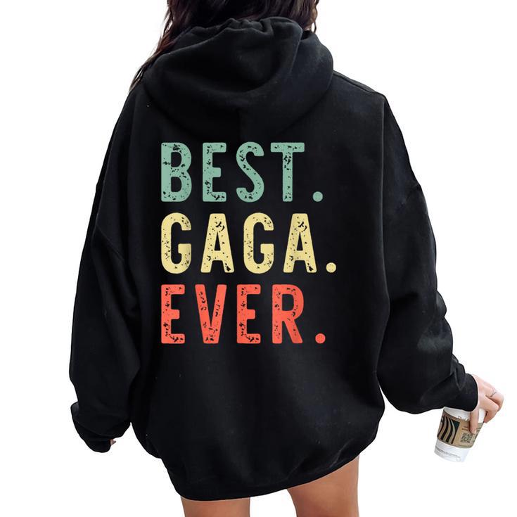 Best Gaga Ever Family Retro Vintage Grandma Women Oversized Hoodie Back Print