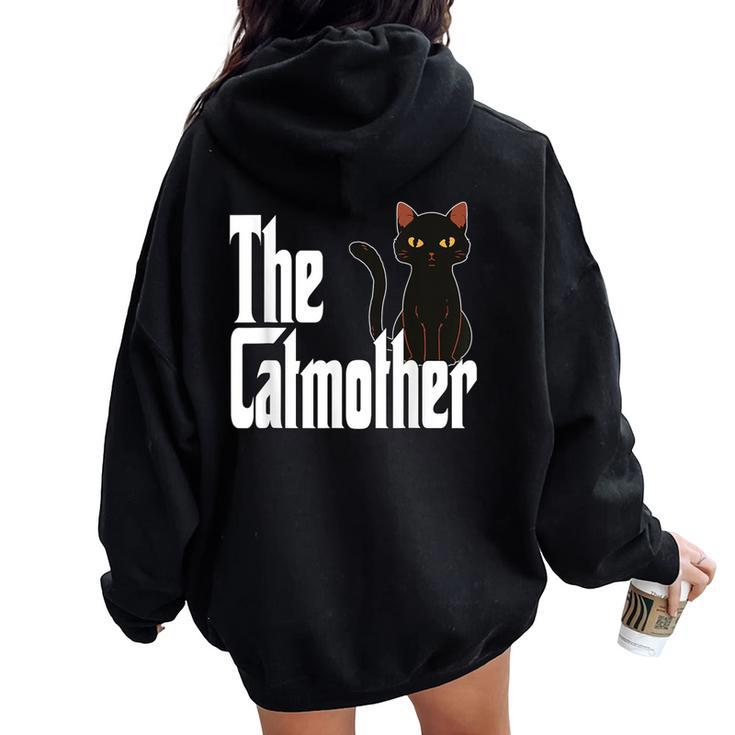Cat Mother The Catmother Crazy Cat Mom Mama Women Oversized Hoodie Back Print