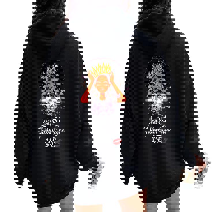 Chapter 51 Fabulous Since 1973 51St Birthday Queen Crowngirl Women Oversized Hoodie Back Print