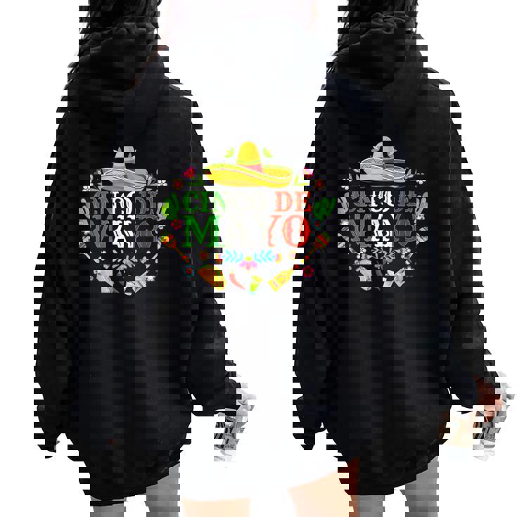 Cinco De Mayo Mexican Fiesta 5 De Mayo Kid Toddler Women Oversized Hoodie Back Print