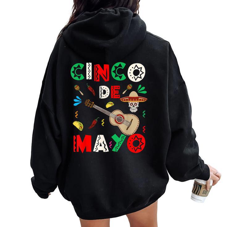 Cinco De Mayo Squad Mexican Fiesta Sombrero Men Women Oversized Hoodie Back Print