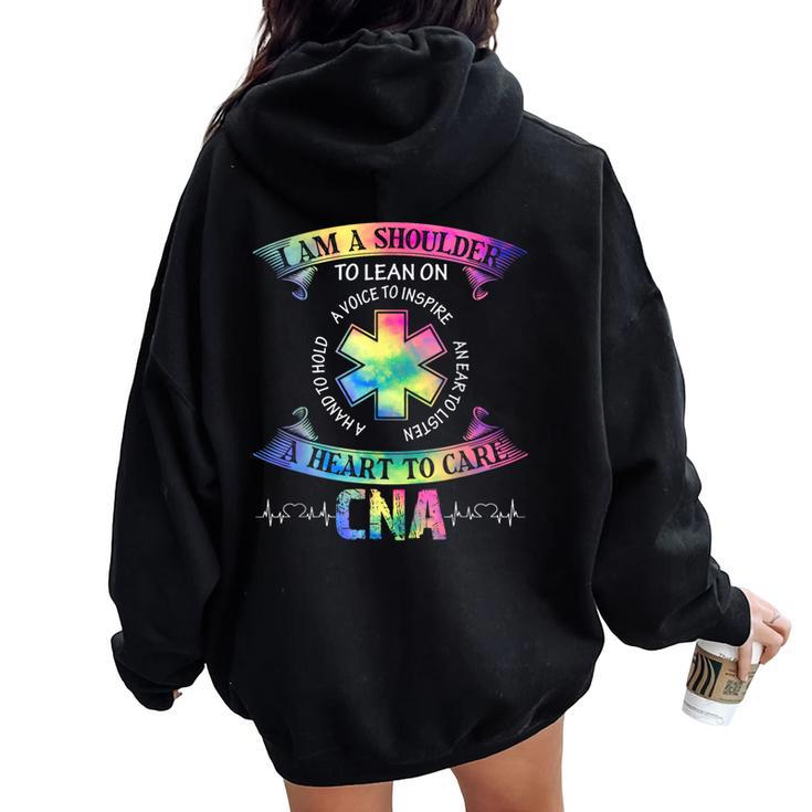 Cna Squad Appreciation Day Tie Dye For For Work Women Oversized Hoodie Back Print