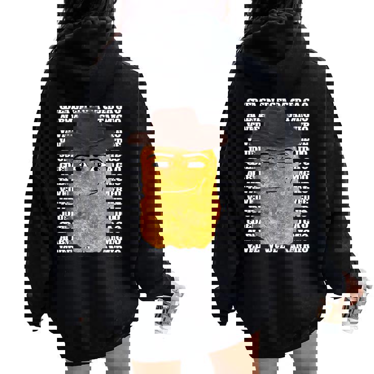 Cowboy Chicken Nugget Meme Women Oversized Hoodie Back Print