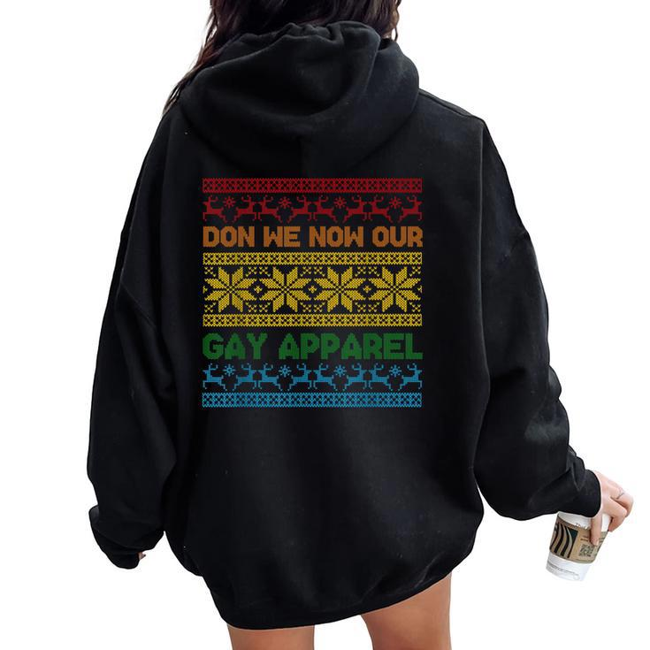 Don We Now Our Gay Apparel Rainbow Lgbt Women Oversized Hoodie Back Print