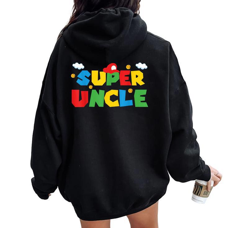 Fathers Day Uncle From Niece Nephew Sister Brother Women Oversized Hoodie Back Print