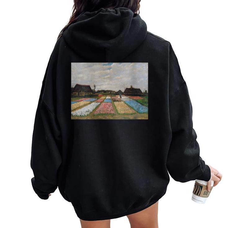 Flower Beds In Holland Bulb Fields Vincent Van Gogh Tulips Women Oversized Hoodie Back Print