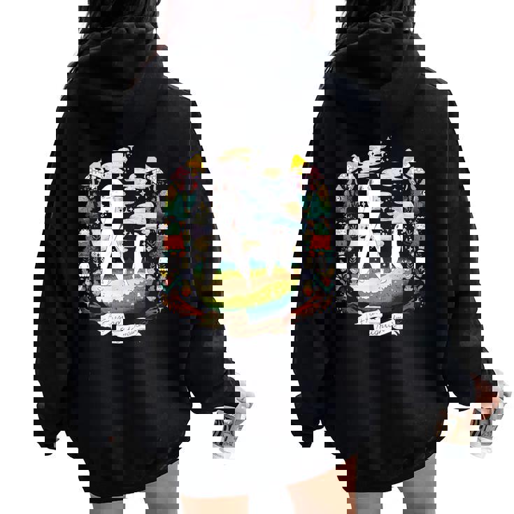 Fresno Nightcrawlers Haunted Walking Pants Cryptid Women Oversized Hoodie Back Print