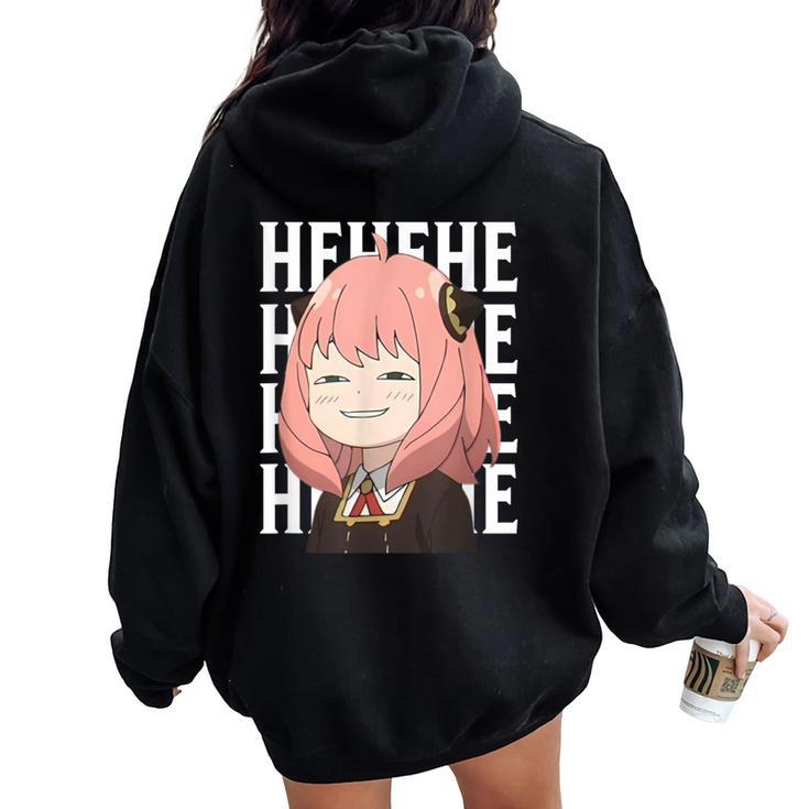 Emotion Smile Hi A Cute Girl For Family Holidays Women Oversized Hoodie Back Print