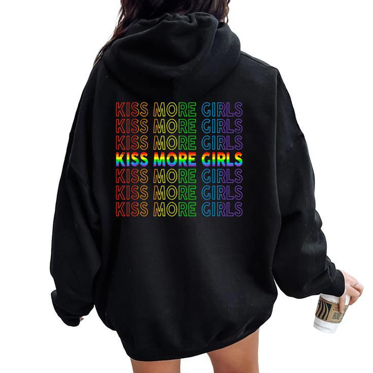 Gay Lesbian Pride Lgbt Kiss More Girls Feminist Pride Women Oversized Hoodie Back Print