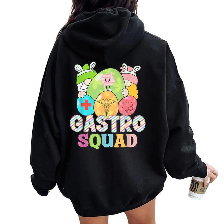 Gastro Squad Easter Gnomes Endoscopy Nurse Crew Women Oversized Hoodie Back Print
