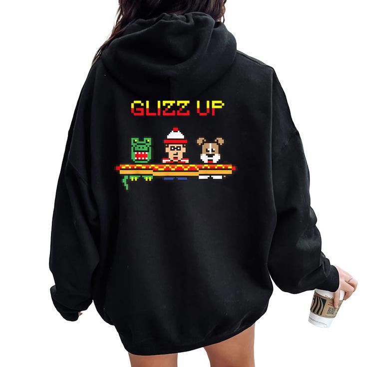 Glizz Up Hot Dog Cute Vintage Retro For Women Women Oversized Hoodie Back Print