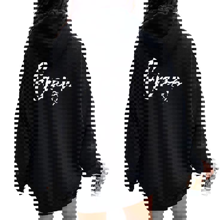 Gran For Grandma Heart Mother's Day Gran Women Oversized Hoodie Back Print