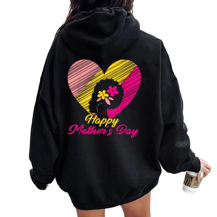 Happy Mother's Day 2024 For Mom Grandma Love Women Oversized Hoodie Back Print