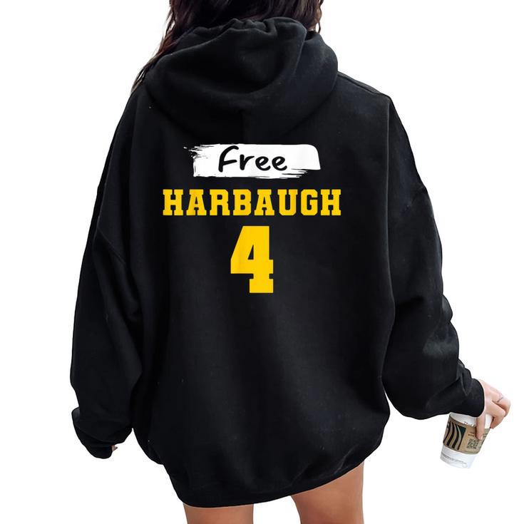 Harbaugh 4 Fall Season Women Oversized Hoodie Back Print